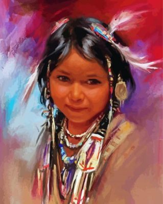 Native Girl Paint By Numbers