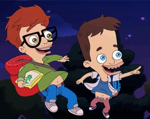 Nick And Andrew From Big Mouth Serie Paint By Numbers