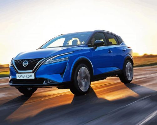 Nissan Qashqai Car On Road Paint By Numbers