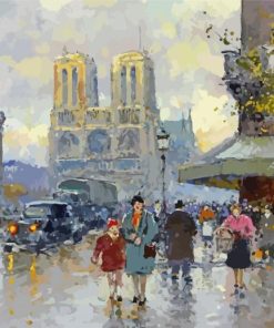 Notre Dame Paris By Edouard Cortès Paint By Numbers