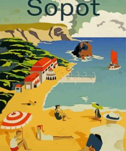 Poland Sopot Poster Paint By Numbers