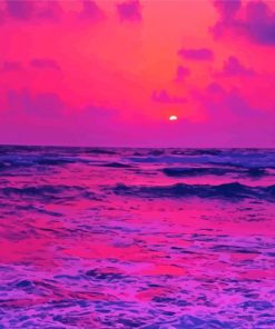 Purple Scene Seascape Paint By Numbers