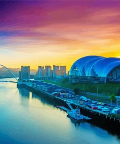 Sage Gateshead At Sunset Paint By Numbers