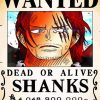 Shanks One Piece Wanted Poster Paint By Numbers