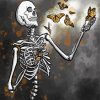 Skeleton With Butterflies Paint By Numbers