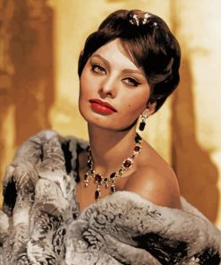 Stylish Sophia Loren Paint By Numbers