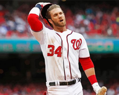 The American Baseball Player Bryce Harper Paint By Numbers