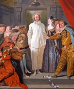 The Italian Comedians By Jean Antoine Watteau Paint By Numbers