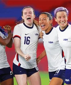 United States Women's Soccer Paint By Numbers