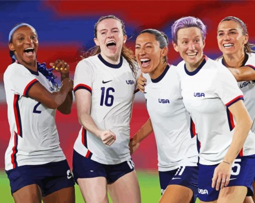 United States Women's Soccer Paint By Numbers