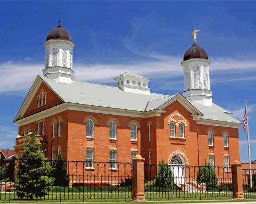 Vernal Utah Temple Paint By Numbers