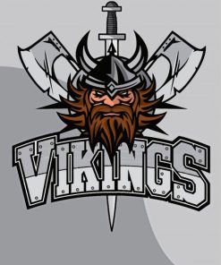 Vikings Logo Illustration Paint By Numbers