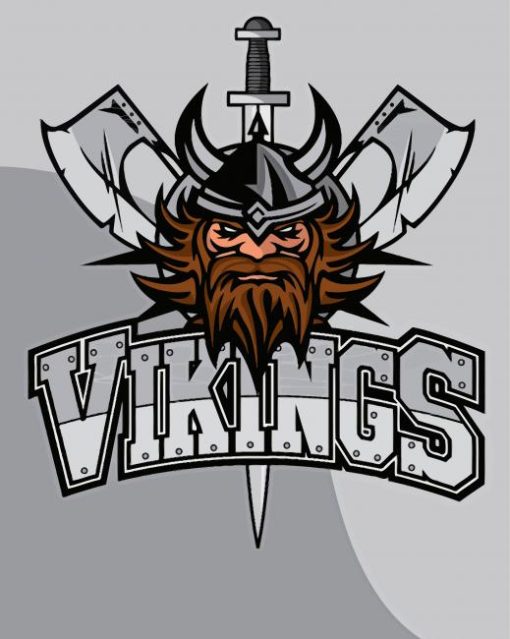 Vikings Logo Illustration Paint By Numbers