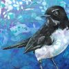 Willie Wagtail Bird Art Paint By Numbers