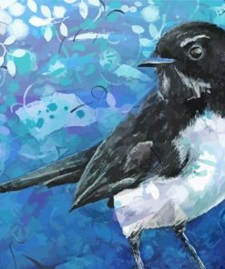 Willie Wagtail Bird Art Paint By Numbers