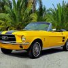 Yellow 1967 Mustang Convertible Paint By Numbers