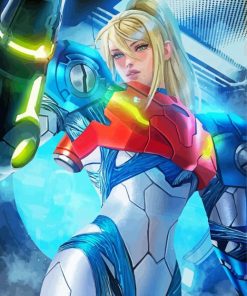 Zero Suit Samus Metroid Paint By Numbers