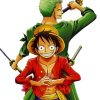 Luffy And Zoro One Piece Anime Paint By Numbers