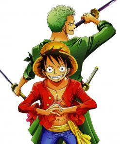 Luffy And Zoro One Piece Anime Paint By Numbers