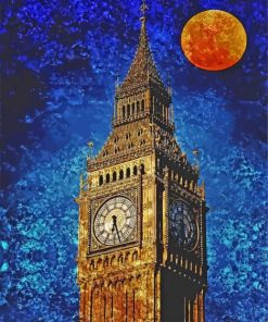 Abstract Big Ben London Tower Art Paint By Numbers