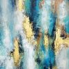 Abstract Yellow Gold Blue Art Paint By Numbers