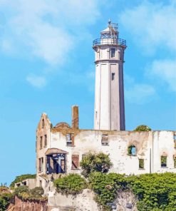 Aesthetic Alcatraz Island Lighthouse Paint By Numbers