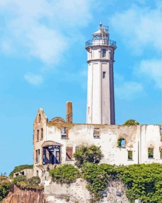 Aesthetic Alcatraz Island Lighthouse Paint By Numbers