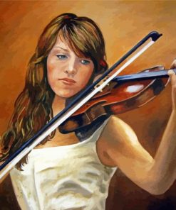 Aesthetic Girl Playing Violin Art Paint By Numbers