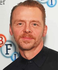 Aesthetic Simon Pegg Paint By Numbers