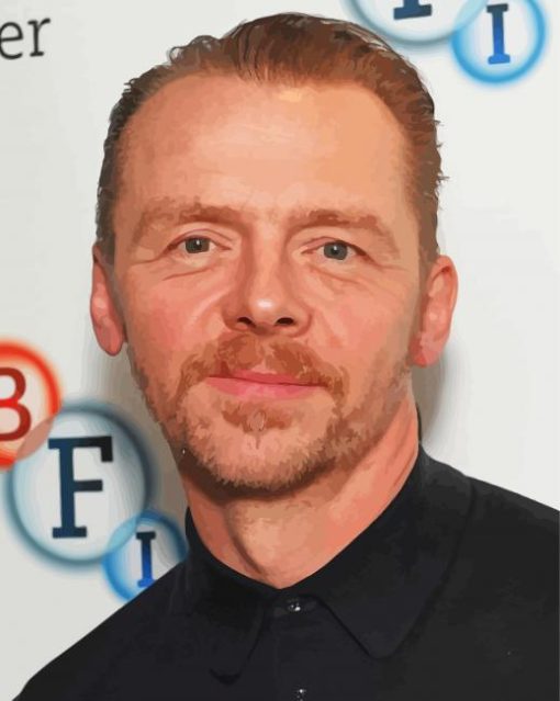 Aesthetic Simon Pegg Paint By Numbers