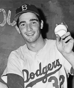 Baseballer Sandy Koufax Paint By Numbers