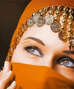 Beautiful Arab Girl Eyes Paint By Numbers