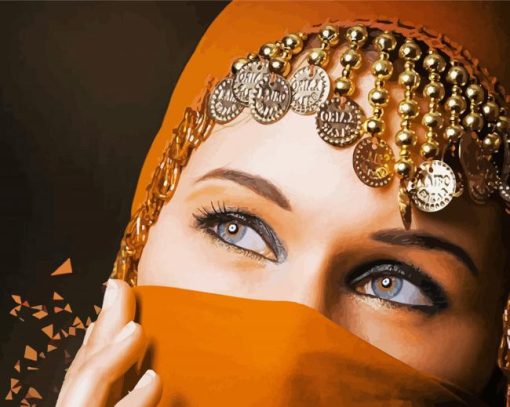 Beautiful Arab Girl Eyes Paint By Numbers