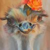 Beautiful Ostrich And Flowers Paint By Numbers