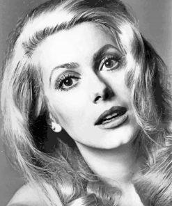 Black And White Catherine Deneuve Paint By Numbers