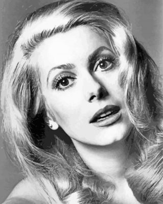 Black And White Catherine Deneuve Paint By Numbers