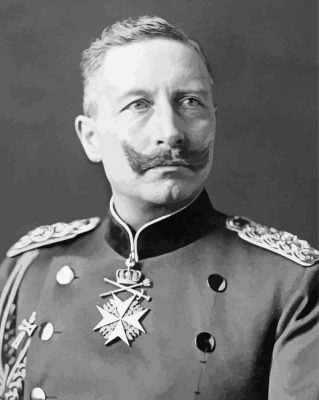 Kaiser Wilhelm II Black And White Paint By Numbers