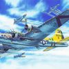 Cool B17 Bomber In Flight Paint By Numbers