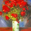 Cool Vase With Red Poppies Paint By Numbers