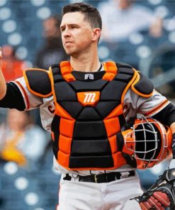 Cool Baseball Player Buster Posey Paint By Numbers