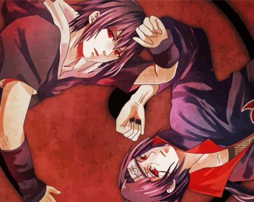 Cool Itachi And Sasuke Paint By Numbers