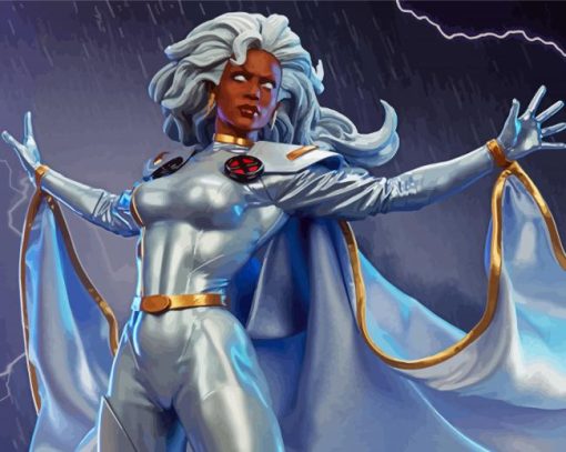 Cool Storm From X Men Paint By Numbers