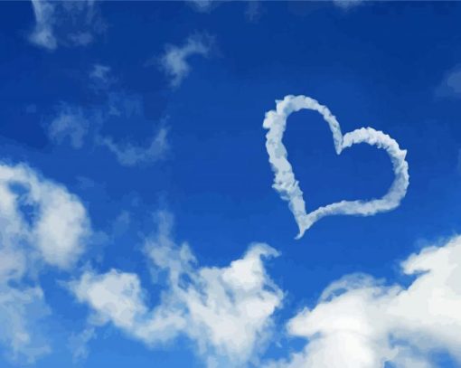 Heart Cloud Paint By Numbers