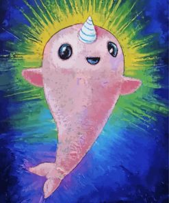 Adorable Narwhal Art Paint By Numbers