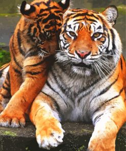 Adorable Tiger Couple Paint By Numbers