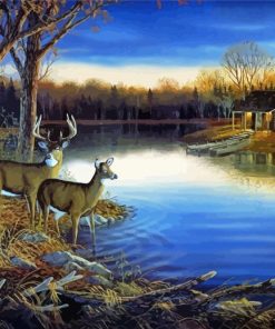 Deer By The River Paint By Numbers