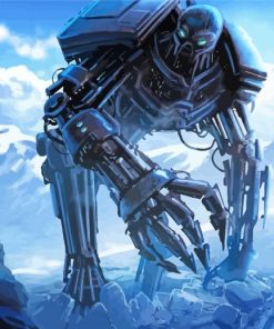 Fantasy Ice Robot Paint By Numbers