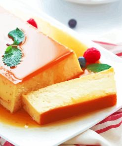 Flan Dessert Food Paint By Numbers