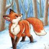 Fox In Snow Art Paint By Numbers