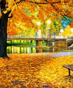 Autumn At Boston Garden Art Paint By Numbers